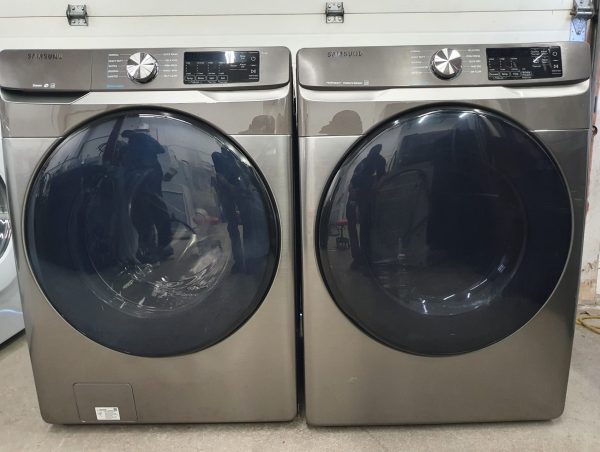 Used Less Than 1 Year Set Samsung Washer Wf456100ap/us And Gas Dryer Dvg45t6100p/ac