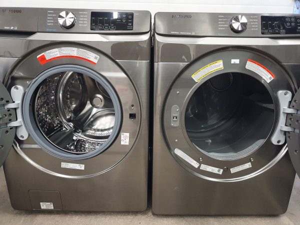 USED LESS THAN 1 YEAR SET SAMSUNG WASHER WF456100AP/US AND GAS DRYER DVG45T6100P/AC