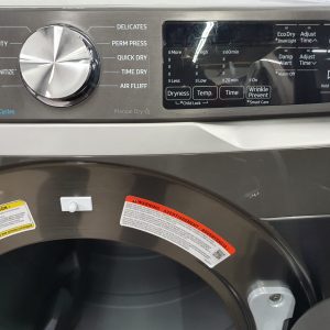 USED LESS THAN 1 YEAR SET SAMSUNG WASHER WF456100APUS 5.2 CU.FT AND GAS DRYER DVG45T6100PAC 7.8 CU.FT 392729 5