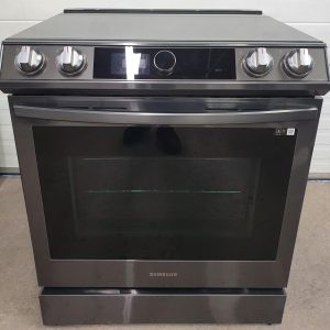 USED LESS THEN 1 YEAR INDUCTION STOVE SAMSUNG NE63T8911SGAC. Range Free Standing Slide In Electric Range 30 inch Exterior Width Self Clean Convection 4 Burners 3