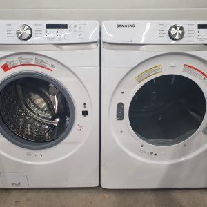 USED SAMSUNG SET WASHER WF50T8500AV AND DRYER DVE45T6005VAC LESS THAN 1 YEAR 2