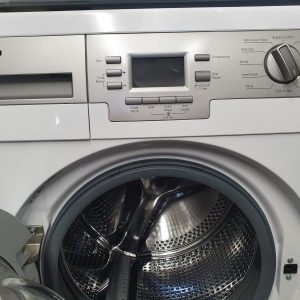 USED SET BLOMBERG APPARTMENT SIZE WASHER WM77110NBL01 AND DRYER DV17542 342424 1