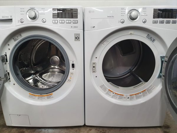 USED SET LG WASHER WM3170CW AND DRYER DLE3170W