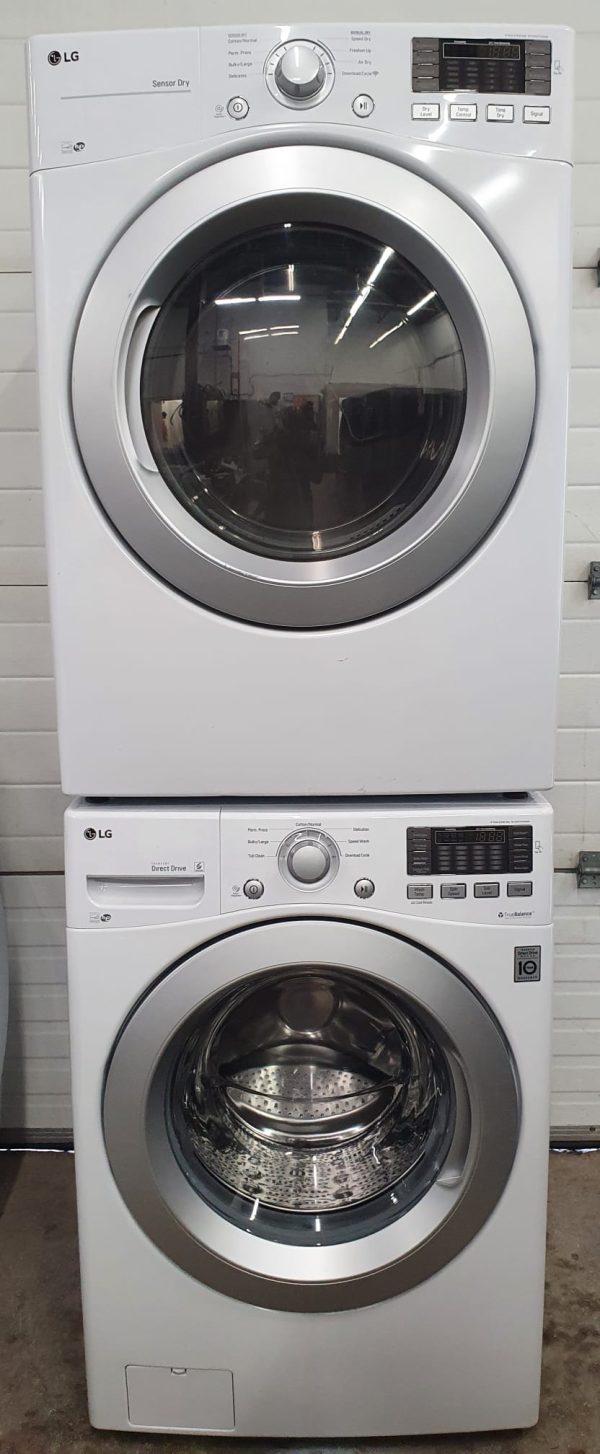 Used Set LG Washer Wm3170cw And Dryer Dle3170w