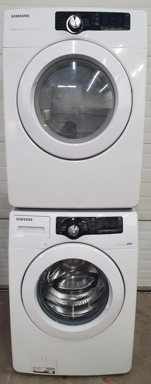 Used Set Samsung Washer Wf210anw/xac And Dryer Dv203aew