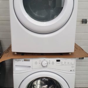 USED SET WHIRLPOOL WASHER WFW72HEDW0 4.2 CU.FT AND DRYER YWED72HEDW1 7.5 CU 5