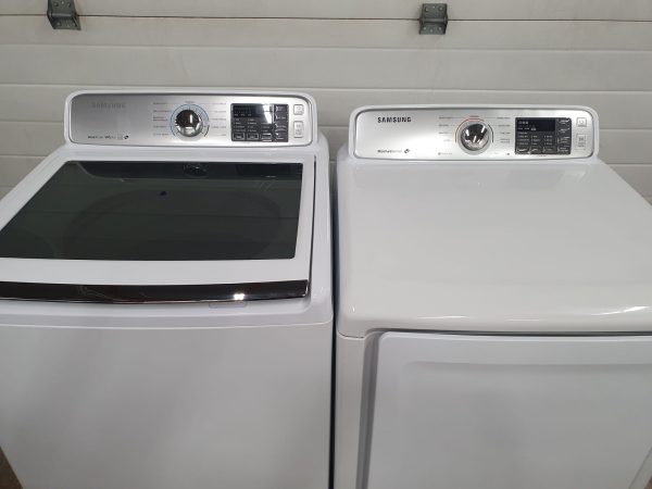 Open Box Samsung Set Washer Wa50n7350aw/a4 And Dryer Dv45h7000ew/ac