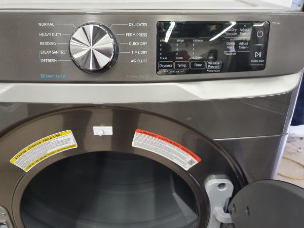 OPEN BOX SAMSUNG SET WASHER WF45R6100AP AND DRYER DVE45T6100P/AC