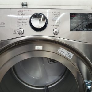 USED LG SET WASHER WM2377CS AND DRYER DLE3700V 2