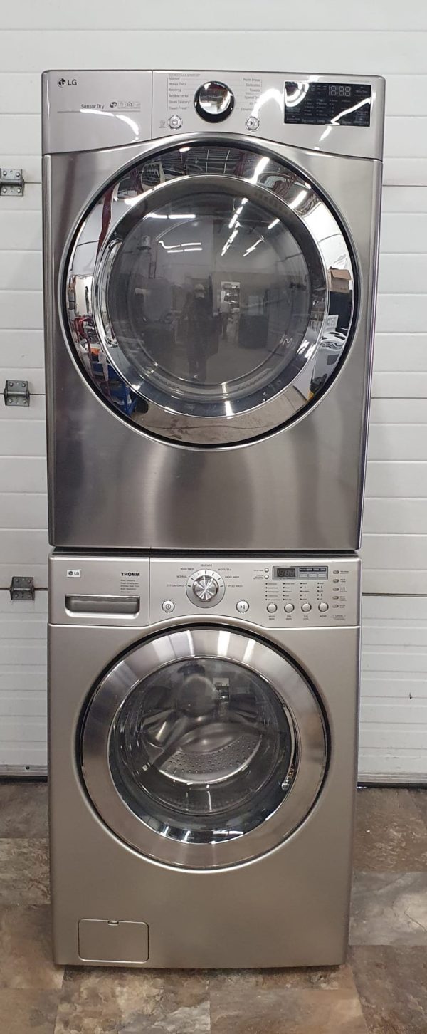 USED LG SET WASHER WM2377CS AND DRYER DLE3700V