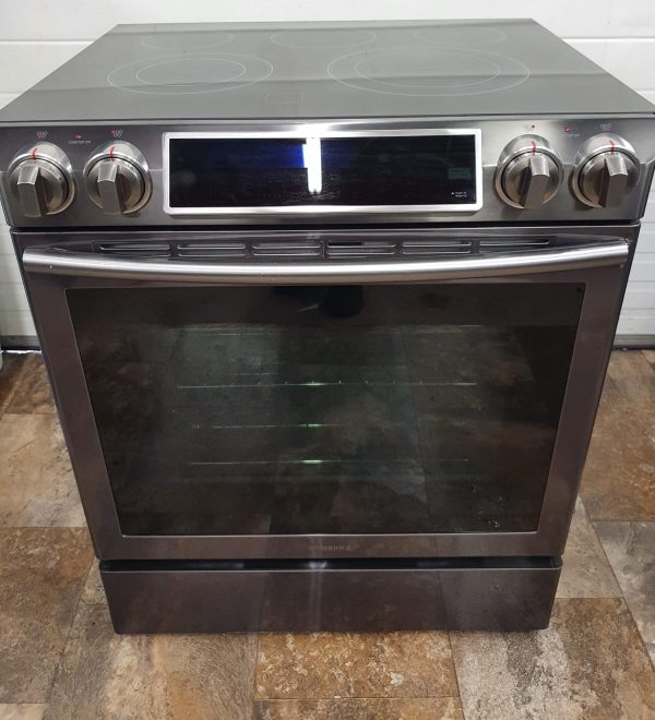 USED SAMSUNG ELECTRICAL SLIDE IN STOVE LESS THAN 1 YEAR NE58K9500SG