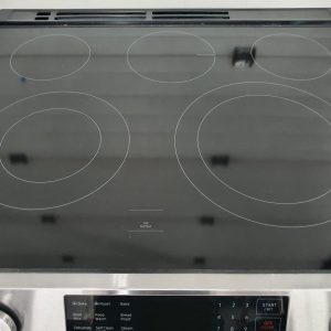 USED SAMSUNG ELECTRICAL SLIDE IN STOVE LESS1 THAN YEAR NE63T8311SSAC 3 2