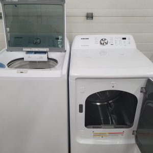 USED SAMSUNG SET LESS THAN 1 YEAR WASHER AND DRYER 1