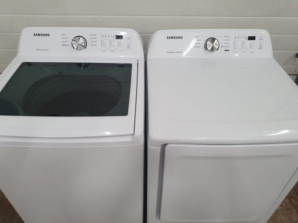 USED SAMSUNG SET LESS THAN 1 YEAR WASHER AND DRYER