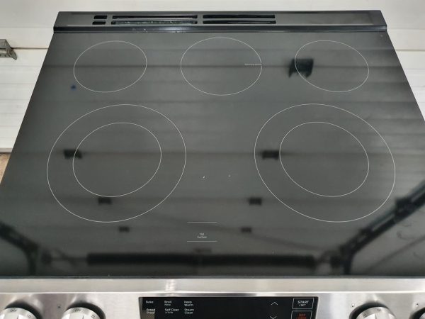 USED SAMSUNG SLIDE IN ELECTRICAL STOVE LESS THAN 1 YEAR NE63T8111SS/AC