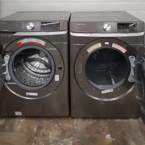 OPEN BOX SAMSUNG SET WASHER WF45R6100AP AND DRYER DVE45T6100PAC 3