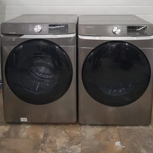 OPEN BOX SAMSUNG SET WASHER WF45R6100AP AND DRYER DVE45T6100PAC 4