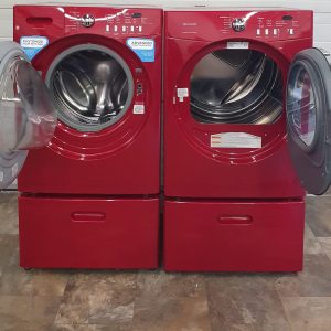 USED SET MAYTAG WITH PEDESTALS WASHER CAQE7077KR0 DRYER ATF8000FS1 2