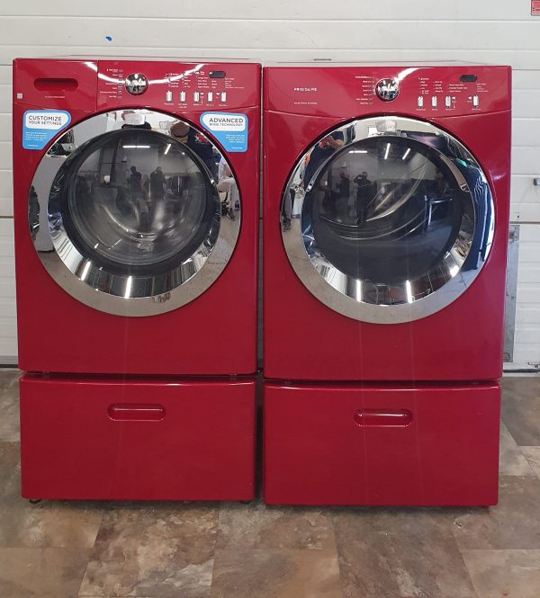 USED SET MAYTAG WITH PEDESTALS WASHER CAQE7077KR0 & DRYER ATF8000FS1