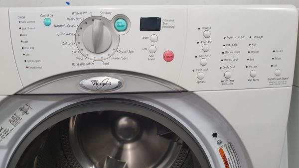 USED WHIRLPOOL DUET SET WITH PEDESTALS WASHING MACHINE GHW9209LW AND DRYER YGEW9200LW1