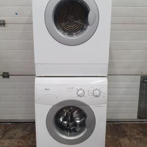 USED WHIRLPOOL SET WASHER LHW0050PQ4 AND DRYER YLEW0050PQ APPARTMENT SIZE