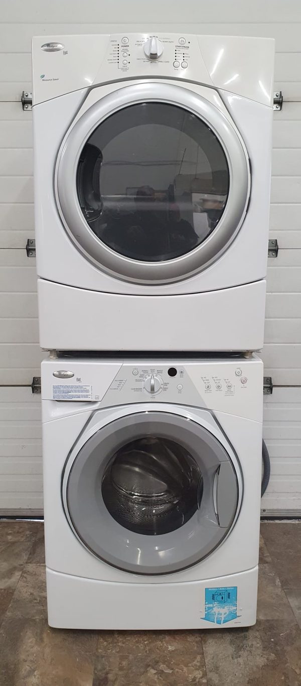 Used Whirlpool Set Washer Wfw8300sw01 & Dryer Ywed9150ww0