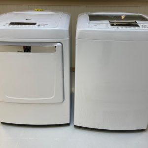 Used LG Set Washer WT1101CW & Dryer DLE1101W