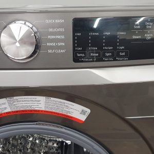 OPEN BOX SAMSUNG WASHER WF45R6100AP AND DRYER DVE45T6100PAC 4