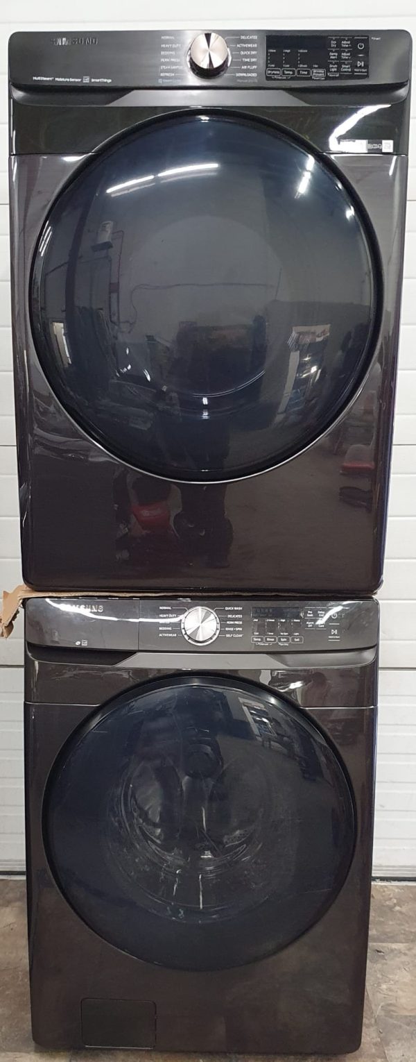Open Box Samsung Set Washer WF50T8500AV and Dryer DVE45T6300V
