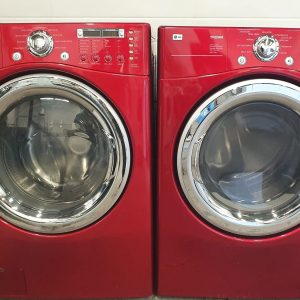 Used LG Set Washer WM2487HRM and Dryer DLE7177RM 6