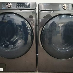 Used Less Than 1 Year Samsung Set Washer WF50T8500AV and Dryer DVE50R8500V 1