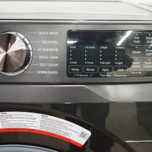 Used Less Than 1 Year Samsung Set Washer WF50T8500AV and Dryer DVE50R8500V 2