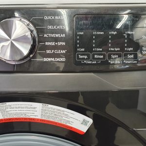 Used Less Than Year Samsung Set Washer WF45R6300AVUS and Dryer DVE45R6300VAC 5