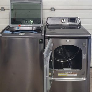 Used Samsung Set Washer WA45H7200AP and Dryer DV50F9A8EVP 4