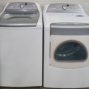 Used Whirlpool Set Washer WTW6600SW2 and Dryer YWED6400SW0