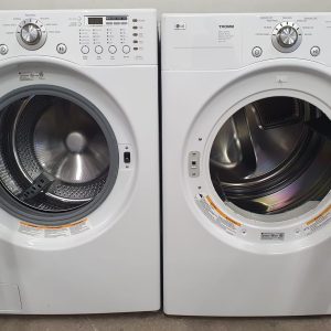 Used LG Set Washer WM2177HW and DRYER DLE3777W 5