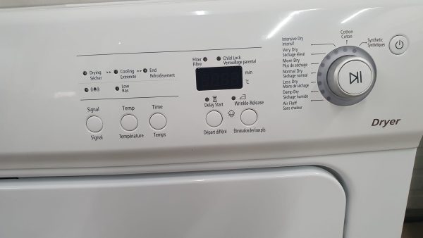 Used Samsung Electric Dryer DV665JW Apartment Size