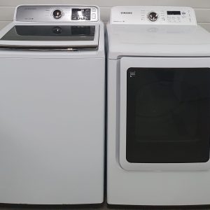 Used Samsung Set Washer WA45N7150AW and Dryer DV422EWHDWR 1