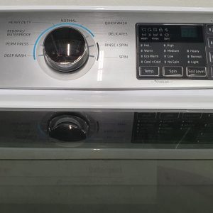 Used Samsung Set Washer WA45N7150AW and Dryer DV422EWHDWR 2