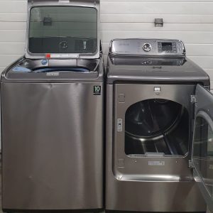 Used Samsung Set Washer WA50F9A8DSP and Dryer DV50F9A8EVP 4