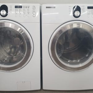 Used Samsung Set Washer WF218ANW and Dryer DV218AEW 5