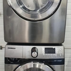 Used Samsung Set Washer WF448AAP and Dryer DV448AEP 1