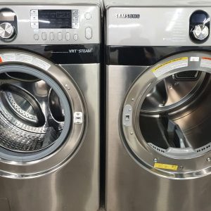 Used Samsung Set Washer WF448AAP and Dryer DV448AEP 2