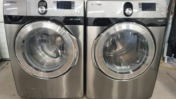 Used Samsung Set Washer WF448AAP and Dryer DV448AEP