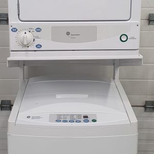Used GE Space maker Portable Washer GSLP1100A0WW and ELECTRICAL DRYER PSKS333EB0WW 120V APPARTMENT SIZE 4