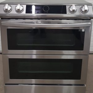 Used Less Than 1 Year Samsung Induction Slide In Stove NE63T8951SS
