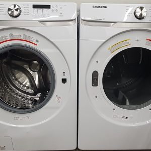 Used Less Than 1 Year Samsung Set Washer WF45T6000AW and Dryer DVE45T6005W 4