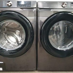 Used Less Than 1 Year Samsung Set Washer WF50T8500AV and Dryer DVE45T6005V 2