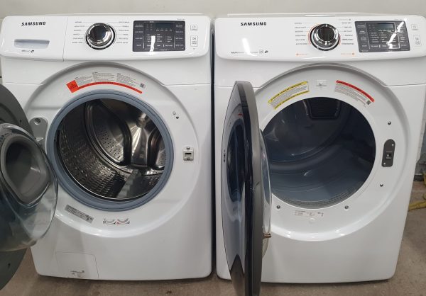 Used Samsung Set Washer WF45K6200EW and Dryer DV45K6200EW