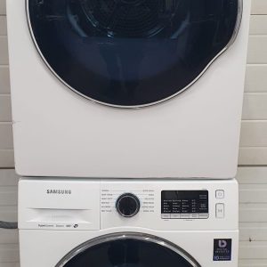 Used Less Than 1 Year Samsung Apartment Size Set: Washer WW22K6800AW and Dryer DV22K6800EW
